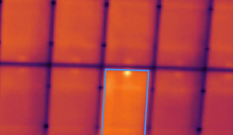 Thermografie defekte Anschlussdose PV-Modul – Hotspot an Junction Box