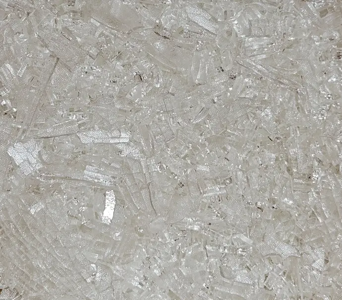 Separated glass fraction from PV module recycling process