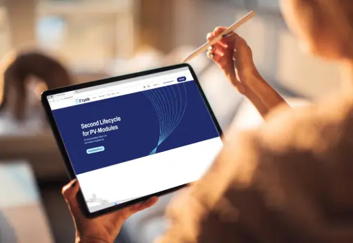 Screenshot eines PV-Modul-Prüfberichts mit Leistungsmessergebnissen