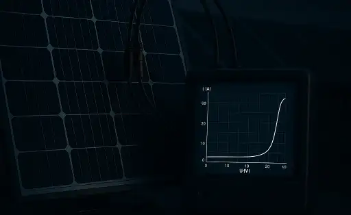Dunkelkennlinien-Messdiagramm zur PV-Modul-Prüfung